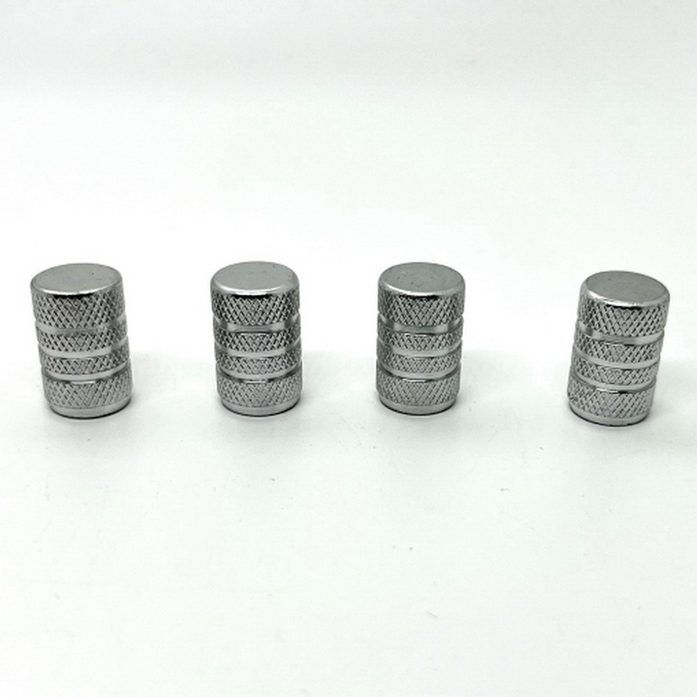 4 x Ventilkappen Motorrad Auto Universal Silber Staubdicht Abdeckung Mit O-Ring