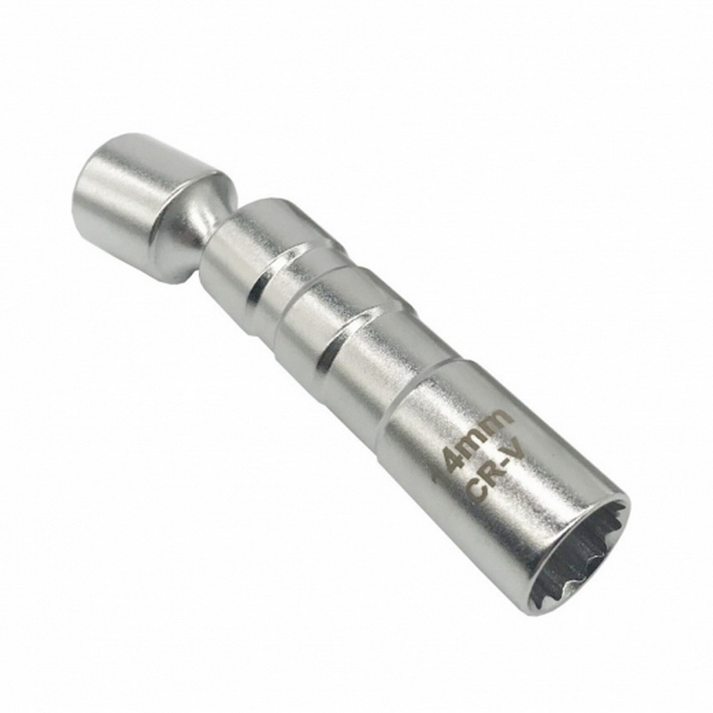 Zündkerzenschlüssel Gelenkeinsatz 14mm mit Haltemagnet 3/8" Zwölfkant