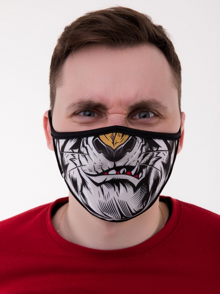 Maske Gesichtsmaske Tiger  Gesicht  Mundbedeckung Behelfsmaske Design