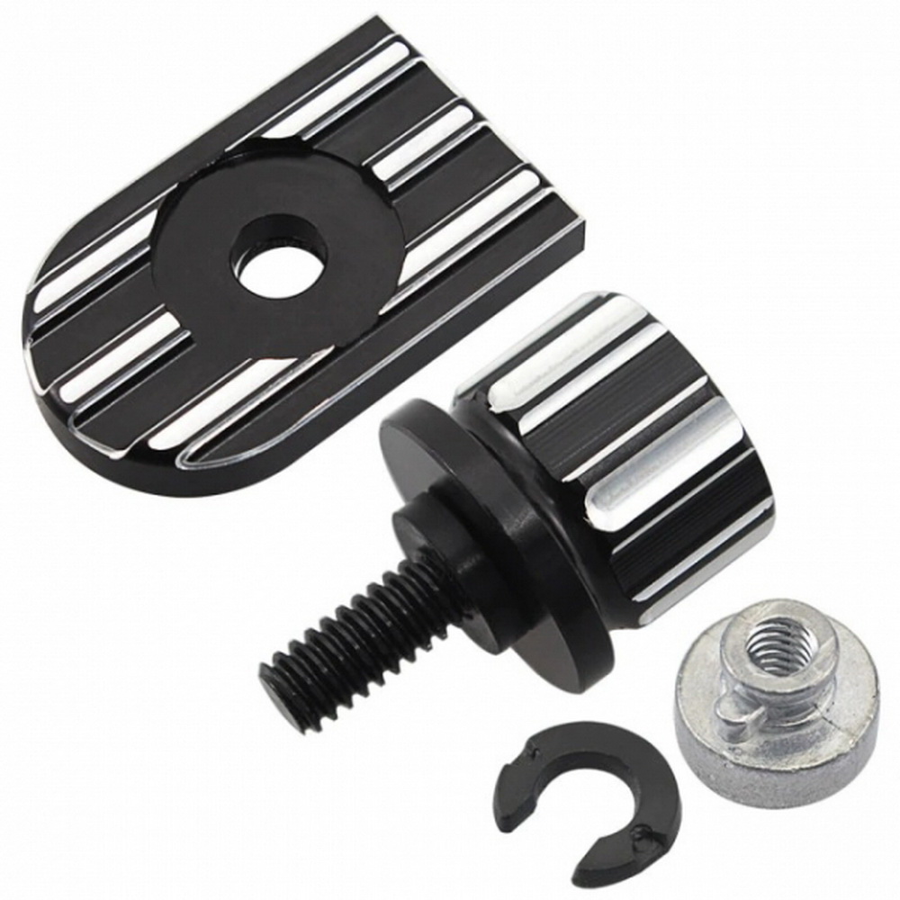 Sitzbank Schraube Abdeckung Mutter Ornament Schwarz 1/4" 6 mm für Harley ab 1997