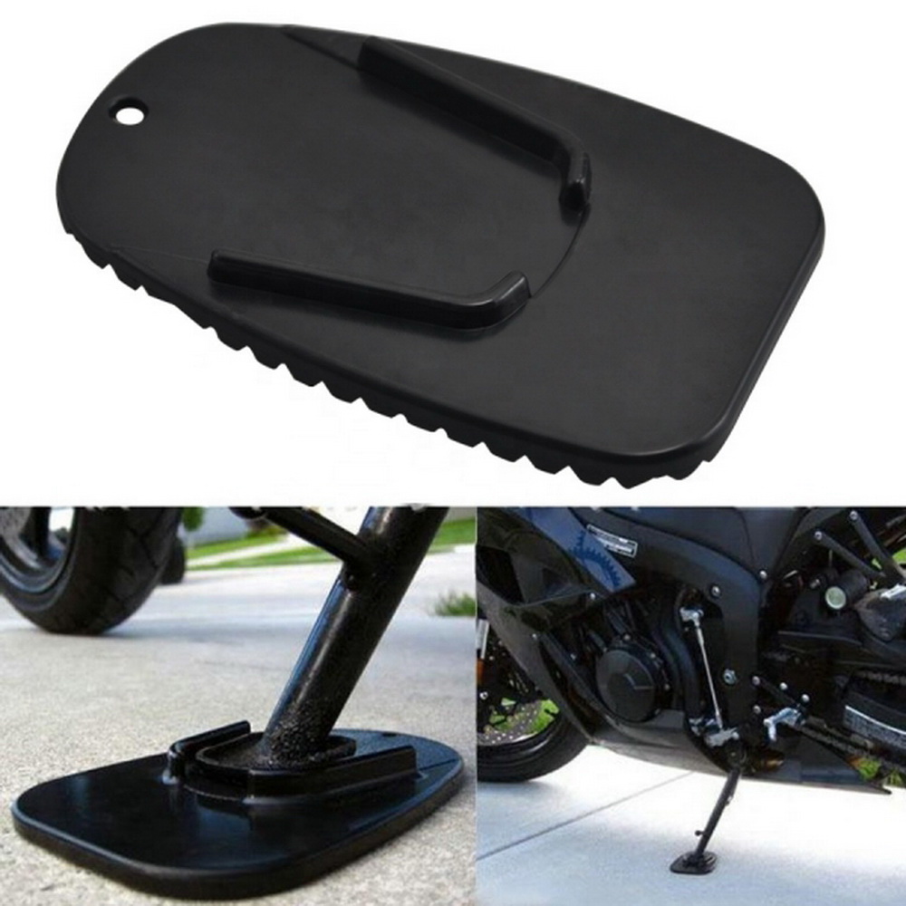 Ständerplatte Seitenständer Schwarz Motorrad Universal