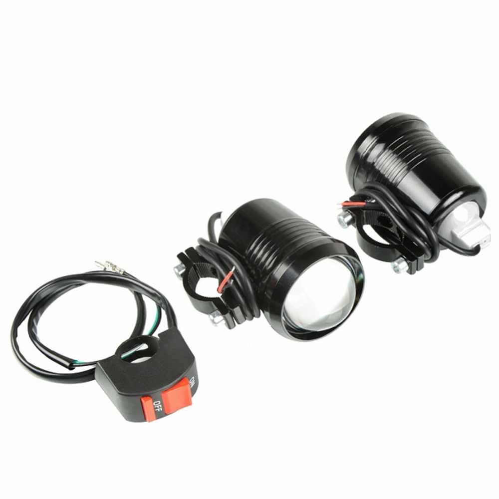 Motorrad LED Scheinwerfer Set U2 High Low Lampe 1200LM 30W 12V Motocross