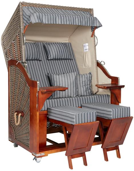 Strandkorb Modell Karibik B-Ware Halblieger Farbe-Pinienholz "9500501"
