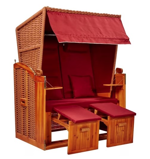 Strandkorb Modell Sophia B-Ware Volllieger Wachholder - Burgund "95000482"