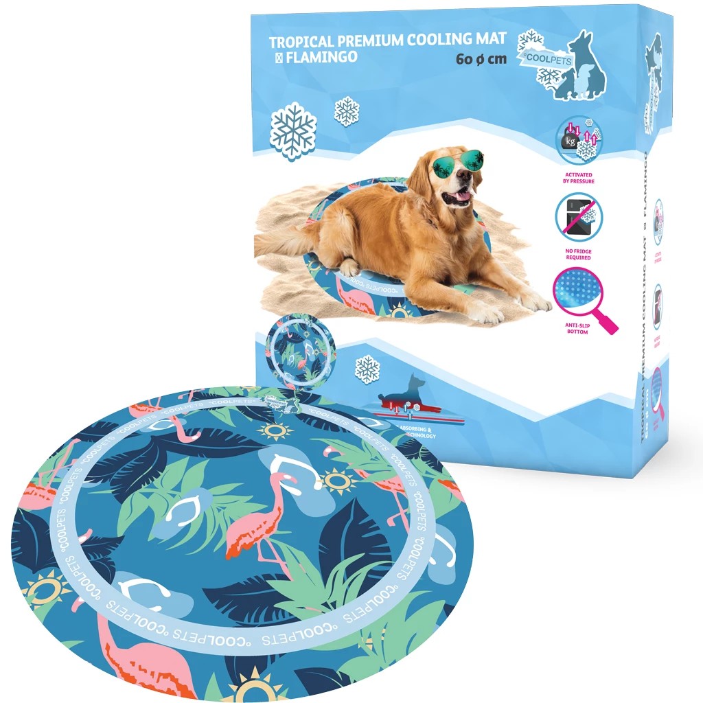°COOLPETS Premium Cooling Kühlmatte verhindert die Überhitzung Ihres Haustieres Flamingo