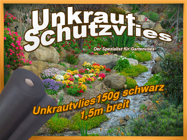 50m X 1m Unkrautvlies Gartenvlies Bodengewebe Unkrautfolie Mulchvlies 150g/m² - Foto 12