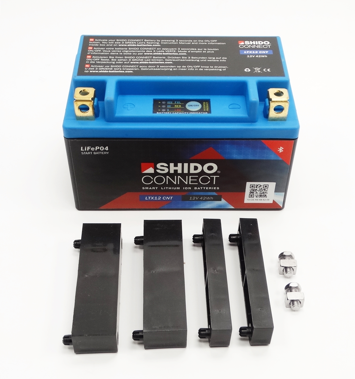 Shido Ltx12 Cnt Lithium Ionen Connect Batterie 12v Lifepo4 Ytx12 Bs Motorrad Ebay 5078