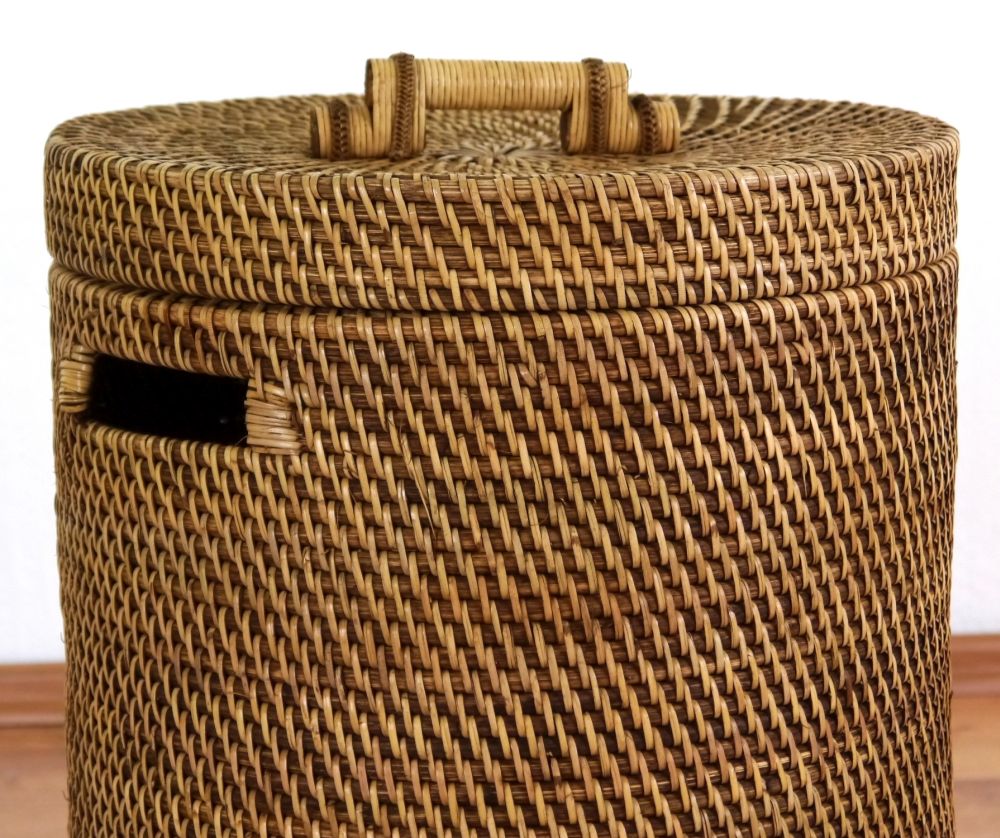 Wäschekorb aus Bambus, Wäschebox, Wäschesammler, Wäschetonne, Bali | eBay