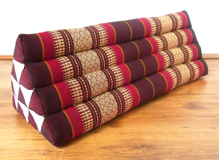 100 Kapok Wedge Thai Triangle Cushion (32x32x80cm) Bed Bolster Pillow