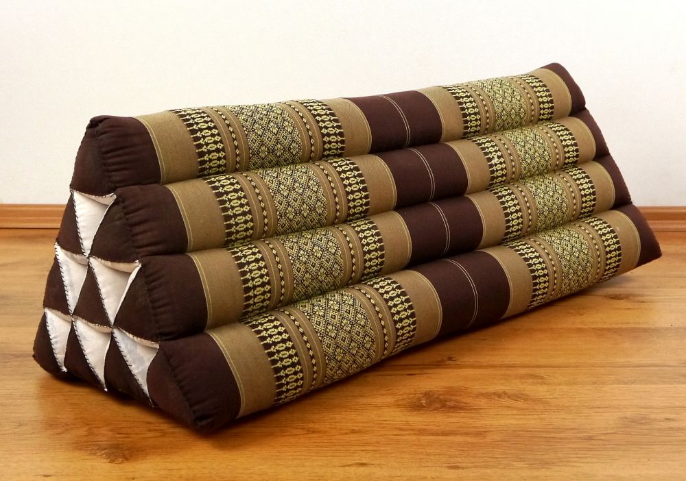 100 Kapok Wedge Thai Triangle Cushion (32x32x80cm) Bed Bolster Pillow