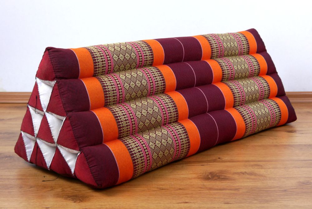 100 Kapok Wedge Thai Triangle Cushion (32x32x80cm) Bed Bolster Pillow