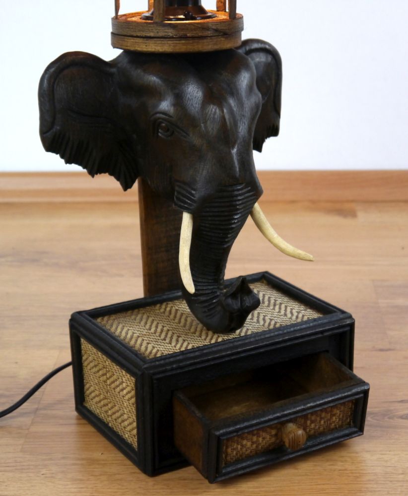 Tischlampe Mit Elefant Nachttischlampe Tischleuchte