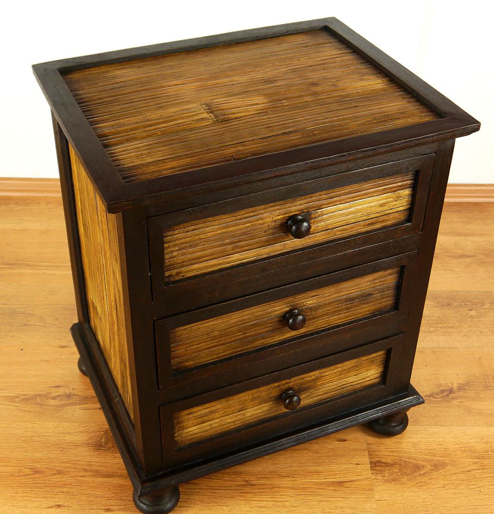 BambusKommode,3 Schubladen,Nachtschrank,asiatische Möbel