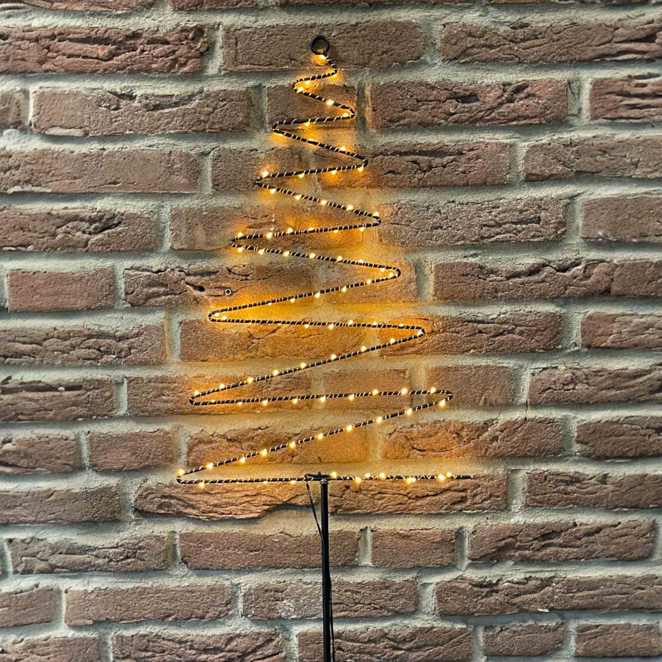 LED Tannenbaum Stecker Hängedeko 88 LEDs classic warmweiß 33x85cm Timer Batterie