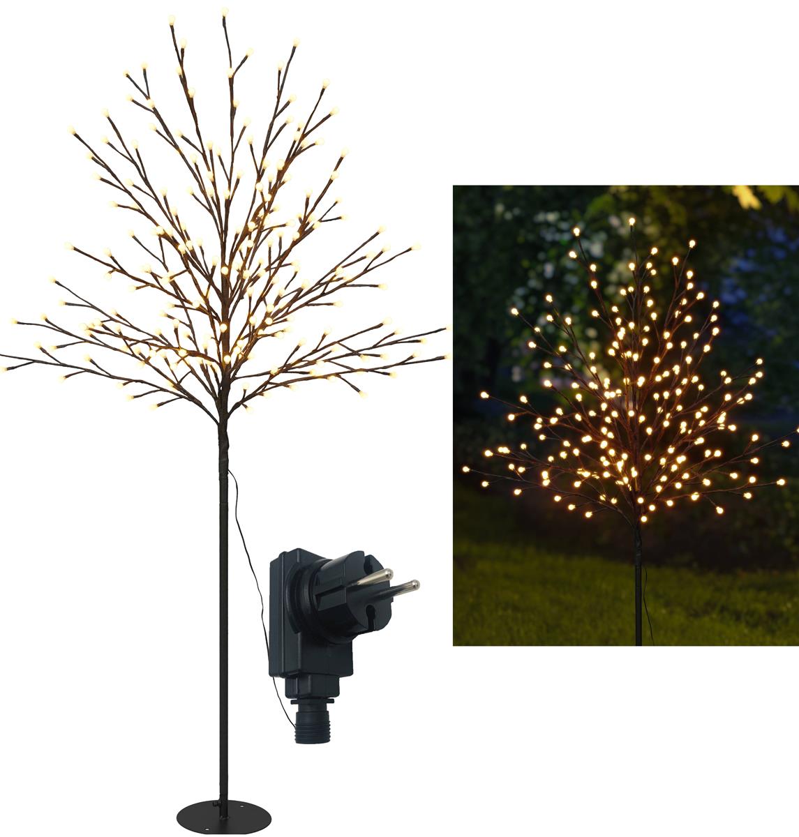 LED Lichterbaum, mit flexiblen Ästen, warmweiß beleuchtet (200 LED