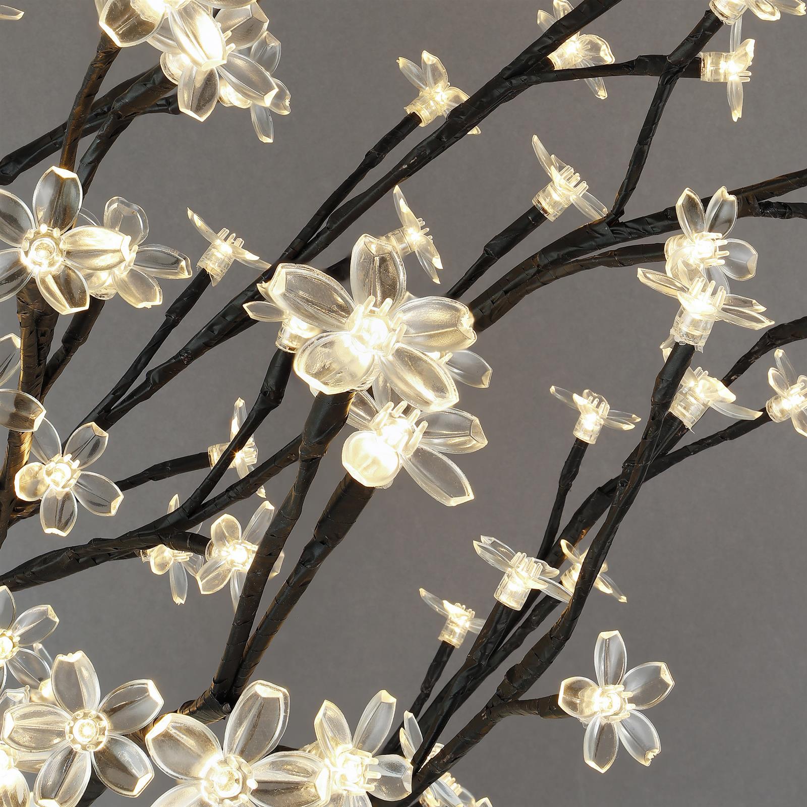 LED Blütenbaum mit 400 LEDs beleuchtet, 180 cm, warm-weiß, Lichterzweig,  Kirschblütenbaum, Lichterbaum, LED-Baum für Innen- und geschützten