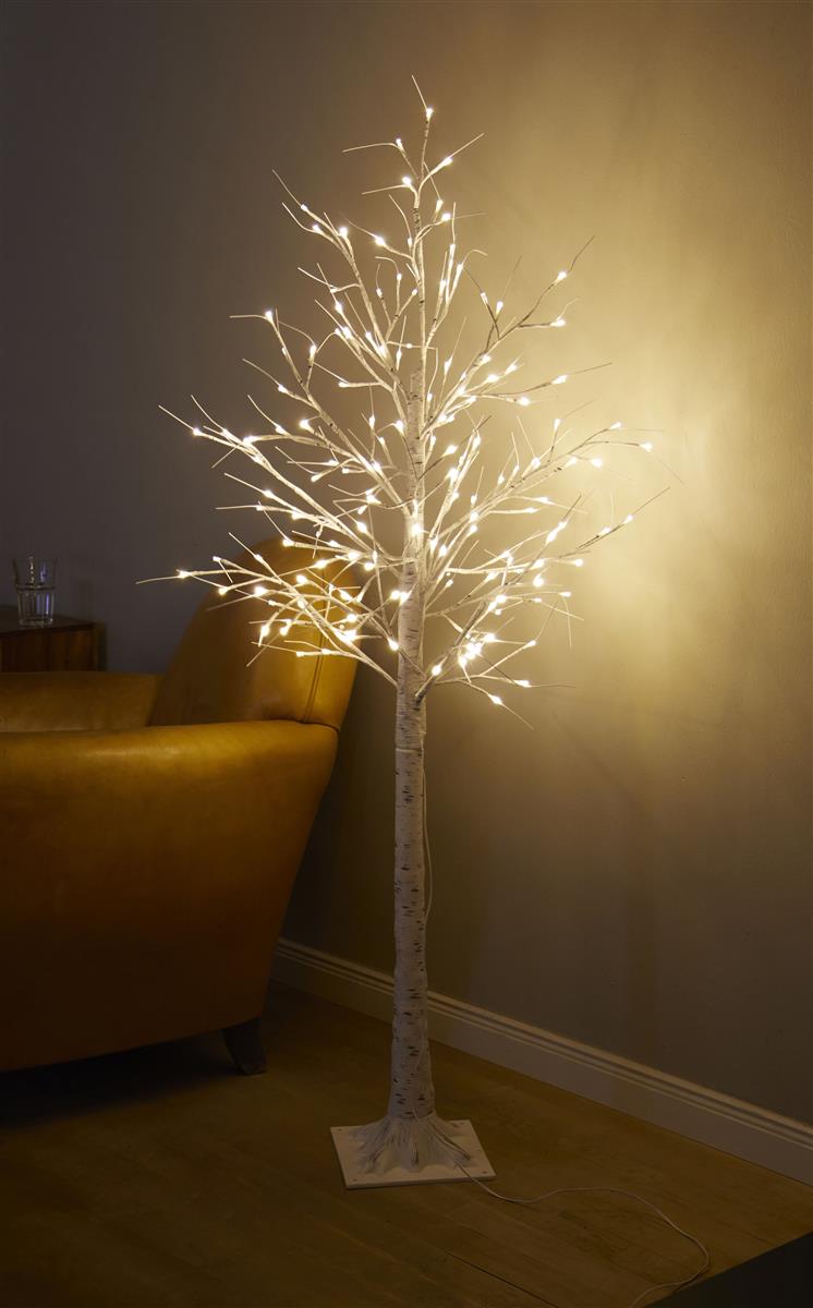 LED Lichterbaum in Birkenbaum-Optik warm-weißen LED Lichtern