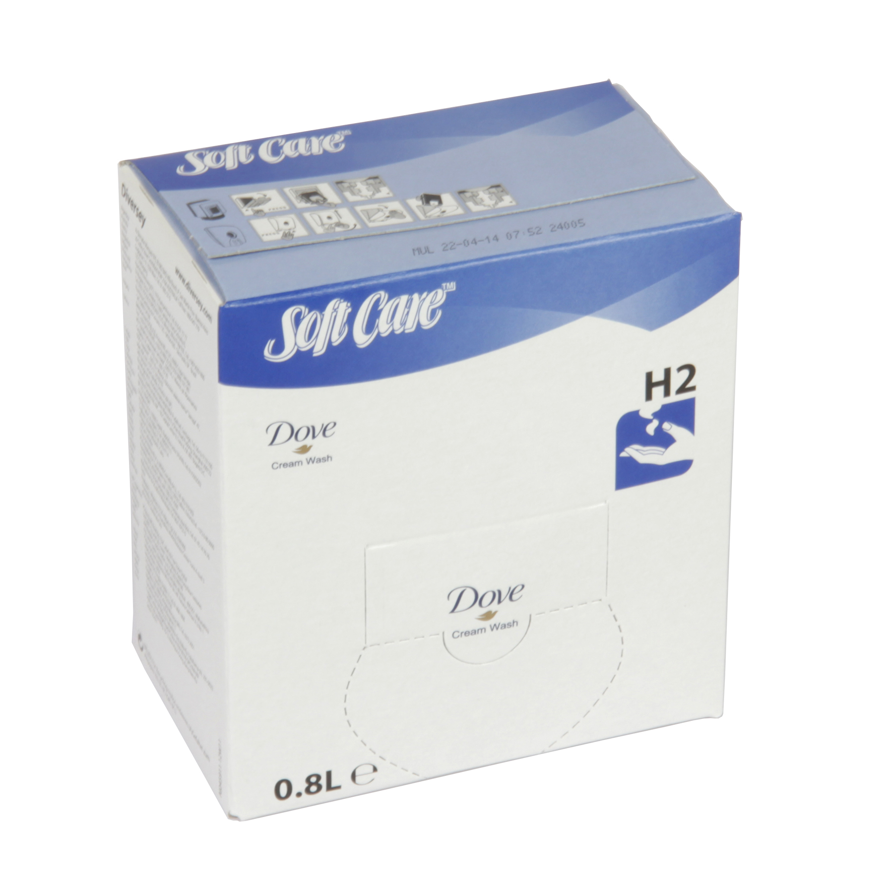 Seifencreme Soft Care Dove Cream H2 800ml für Spender