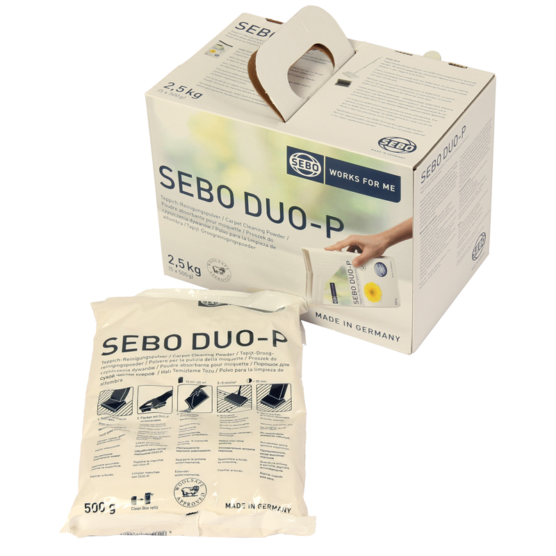 SEBO DUO-P Teppichpulver, Teppichreinigungspulver 2,5 Kg