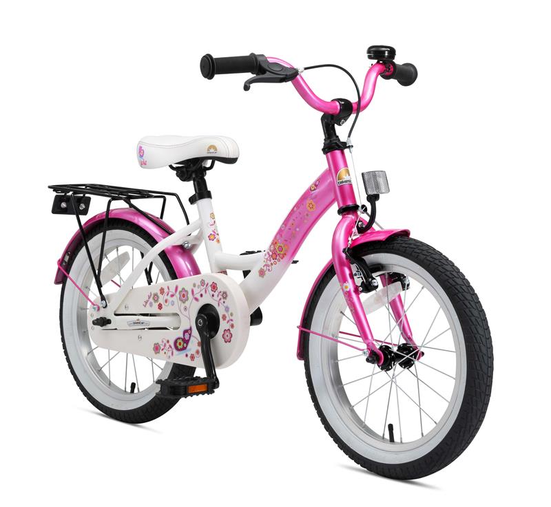 BIKESTAR Premium Sicherheits Kinderfahrrad 16 Zoll ab 4 - 5 Jahre | 16er Classic | Pink & Weiß