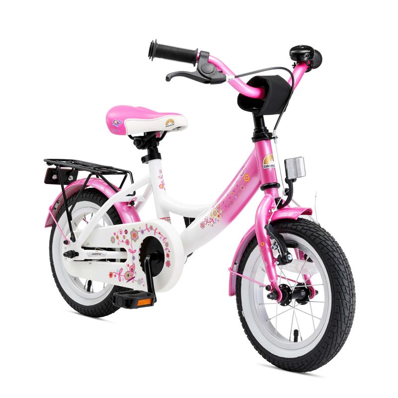 BI-12-KK-01-PKWE Bikestar 12 Zoll Kinderfahrrad Pink & Weiss