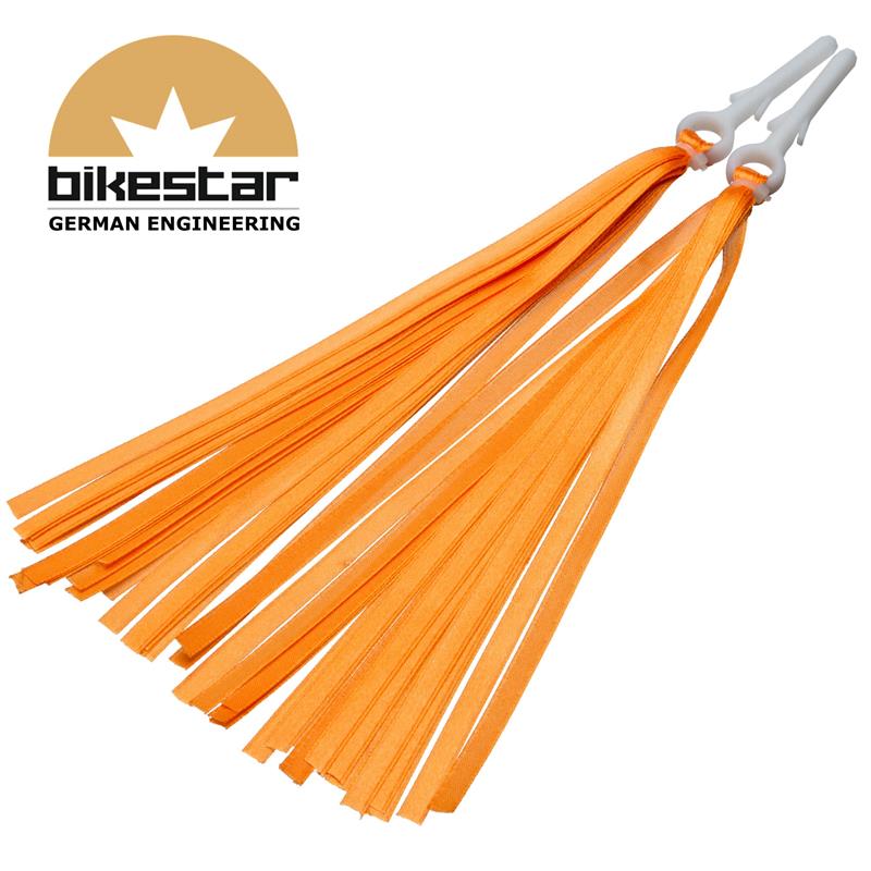 BIKESTAR Lenkerfransen Bändchen Streamer (1 Paar) | Orange