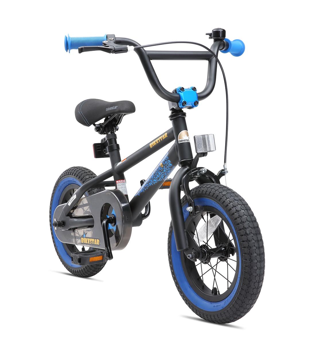 Kinderfahrrad BMX 14 Zoll Jungen Schwarz Blau Rücktrittbremse Stützräder Kinder 