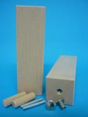 Set Holzfüße - Möbelfüße - quadratisch 60x60x250 mm Holzart wählbar