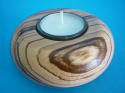 Designer Leuchter Teelichthalter Holz Zebrano 95 rund