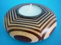 Designer Leuchter Teelichthalter Holz Mahagoni - Antolia 95 rund