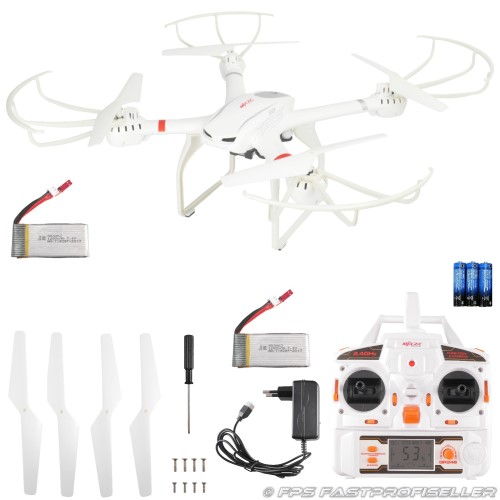 MJX X101 Große RC Drohne Quadrocopter XXL 61cm Headless Mode 2x 1200mAh Akku Set