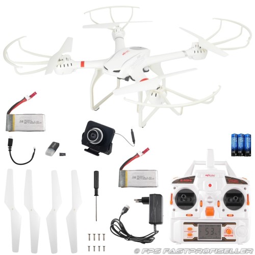 MJX X101 RC Drohne Quadrocopter 61cm Groß 720P HD FPV Livebild Kamera 2xAkku RTF