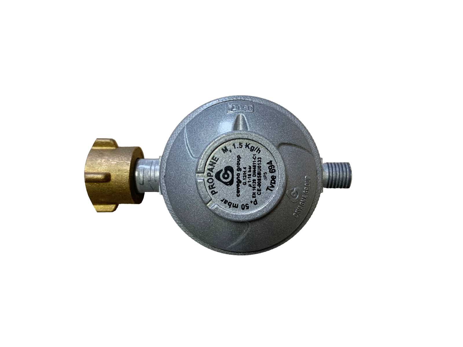 Gasdruckregler (Druckminderer) für Gasflasche, mit Schlauch