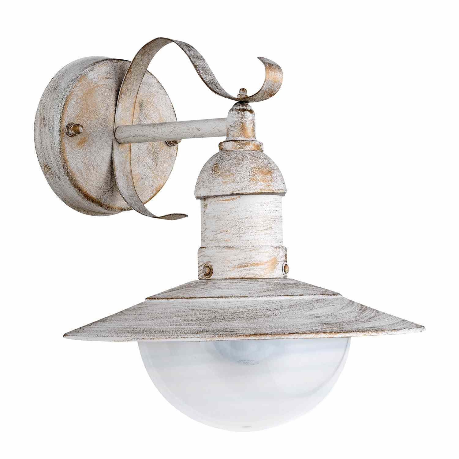 Außen Wandleuchte Landhaus Hoflampe klassisch Edelstahl oder Antik