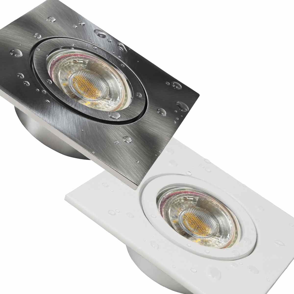 LED Bad Einbaustrahler Einbau-Leuchten Lampen Spots Set iP44 230V 5W